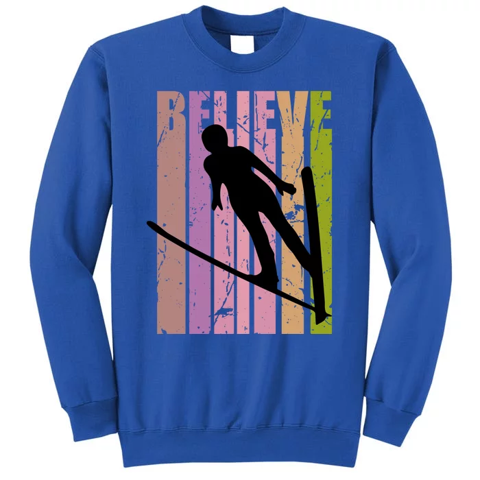 Wo Retro Alpine Ski Jump Jumper Female Coach Race Racing Funny Gift Sweatshirt