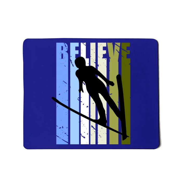 Wo Retro Alpine Ski Jumping Jumper Female Competition Gift Mousepad