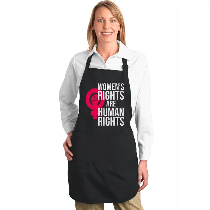 Women's Rights Are Human Rights Feminist Full-Length Apron With Pocket