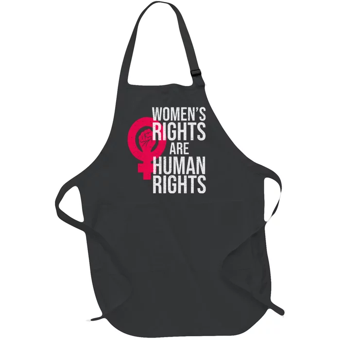 Women's Rights Are Human Rights Feminist Full-Length Apron With Pocket