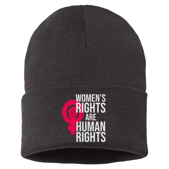 Women's Rights Are Human Rights Feminist Sustainable Knit Beanie