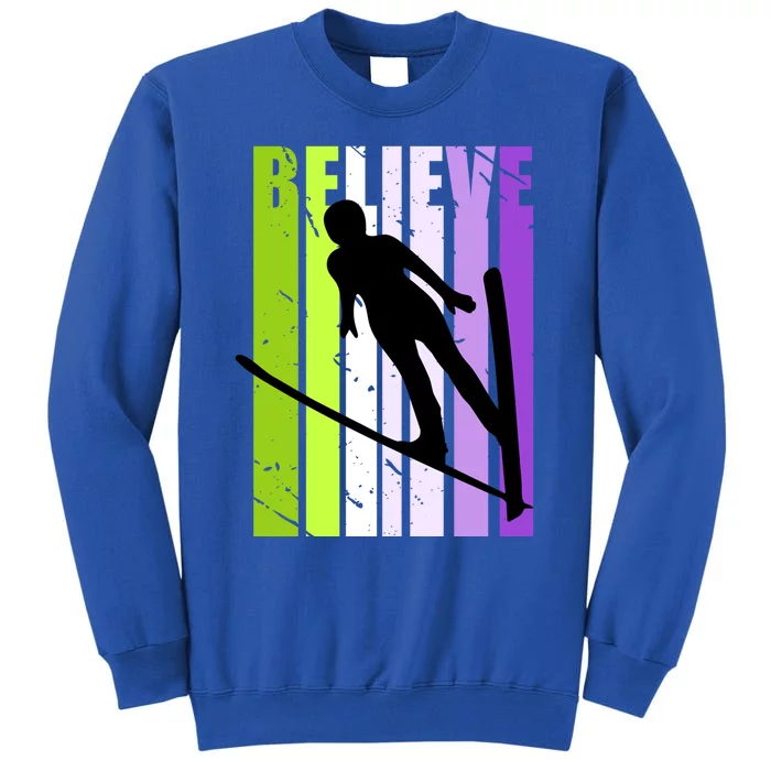 Wo Retro Alpine Ski Jumping Jumper Female Competition Cool Gift Sweatshirt