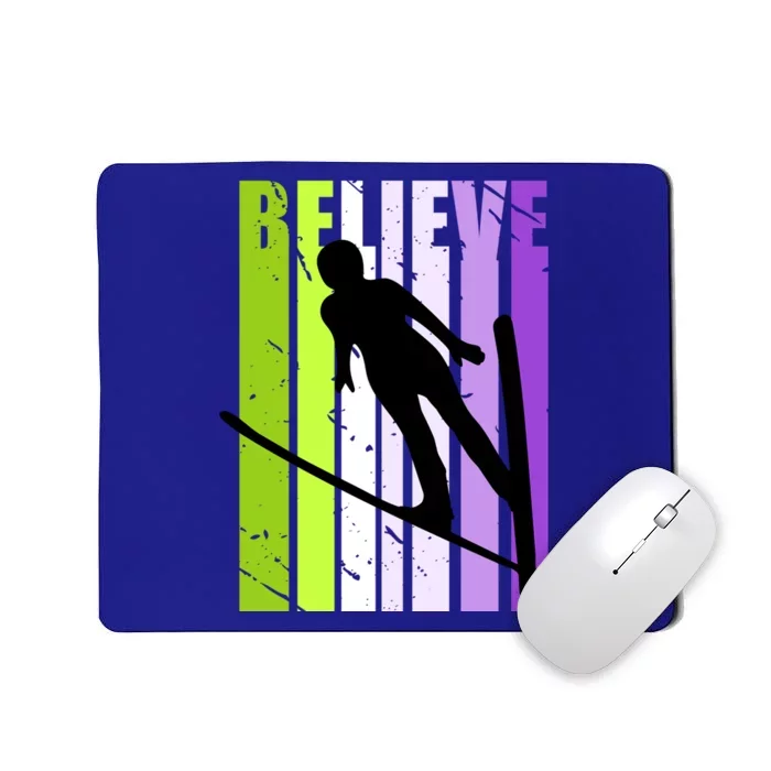 Wo Retro Alpine Ski Jumping Jumper Female Competition Cool Gift Mousepad