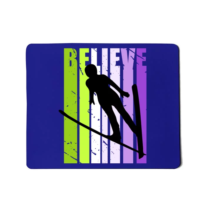 Wo Retro Alpine Ski Jumping Jumper Female Competition Cool Gift Mousepad