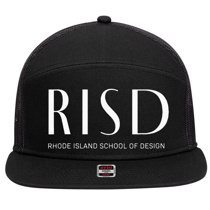 Womens RISD Art Deco Style College 7 Panel Mesh Trucker Snapback Hat