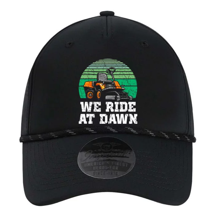 We Ride At Dawn Lawnmower Lawn Mowing Dad Yard Work Performance The Dyno Cap