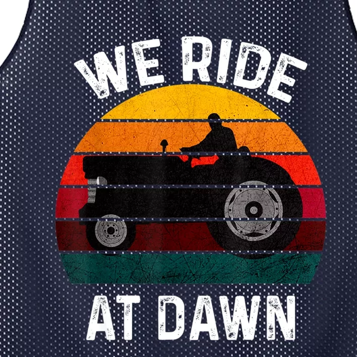 We Ride At Dawn Lawn Mower Lawn Mowing Dad Yard Work For Men Mesh Reversible Basketball Jersey Tank