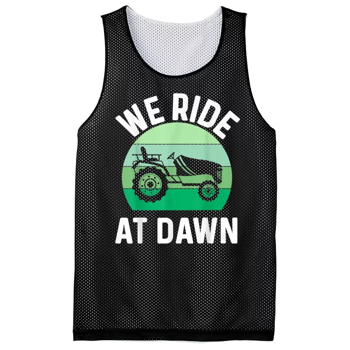 We Ride At Dawn Lawnmower Lawn Mowing Mesh Reversible Basketball Jersey Tank