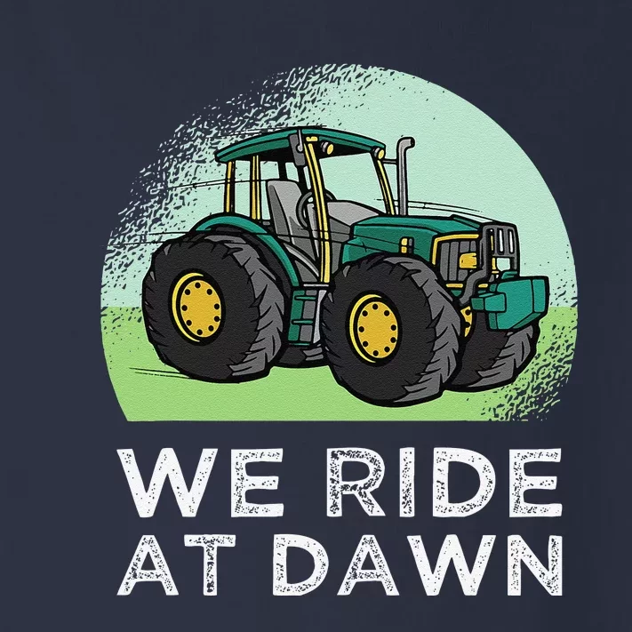 We Ride At Dawn Lawn Mower Lawn Mowing Funny Dad Toddler Long Sleeve Shirt