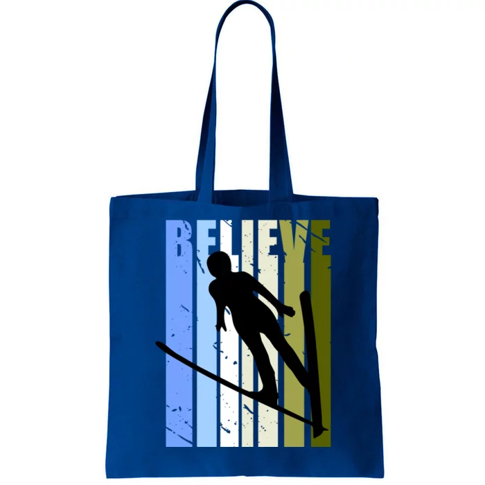 Wo Retro Alpine Ski Jumping Jumper Female Competition Gift Tote Bag