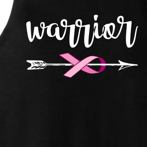 Warrior Ribbon Breast Cancer Awareness Ladies Tri-Blend Wicking Tank