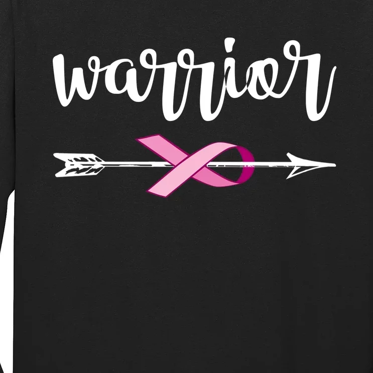 Warrior Ribbon Breast Cancer Awareness Long Sleeve Shirt