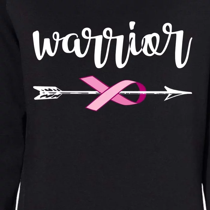 Warrior Ribbon Breast Cancer Awareness Womens California Wash Sweatshirt