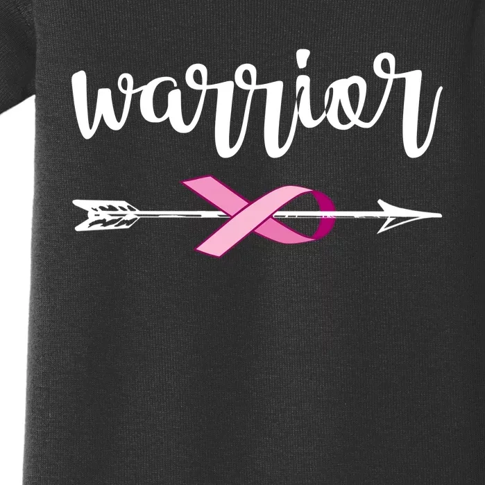 Warrior Ribbon Breast Cancer Awareness Baby Bodysuit