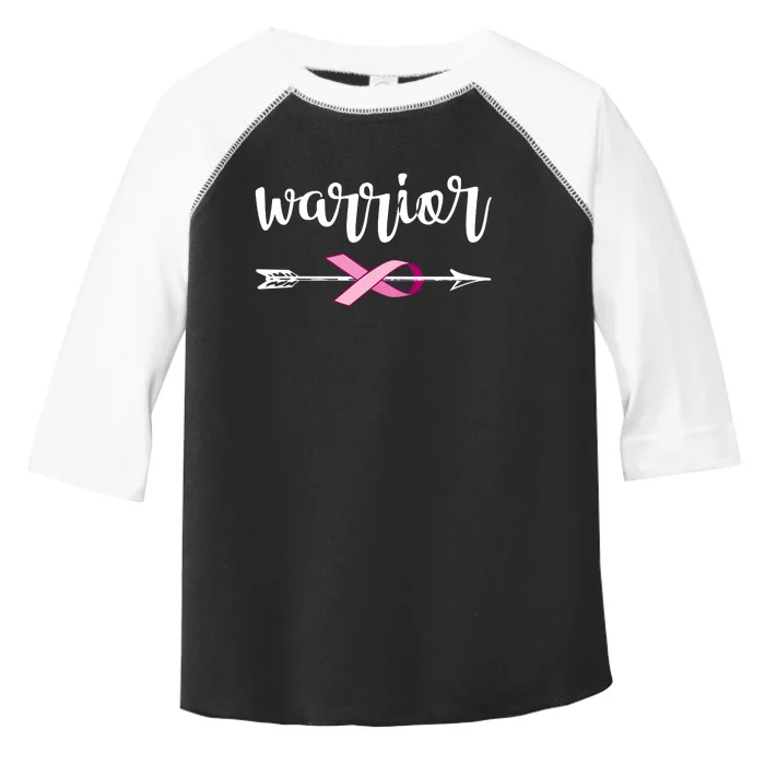 Warrior Ribbon Breast Cancer Awareness Toddler Fine Jersey T-Shirt