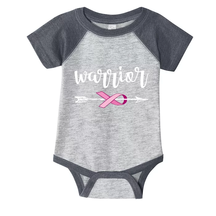 Warrior Ribbon Breast Cancer Awareness Infant Baby Jersey Bodysuit