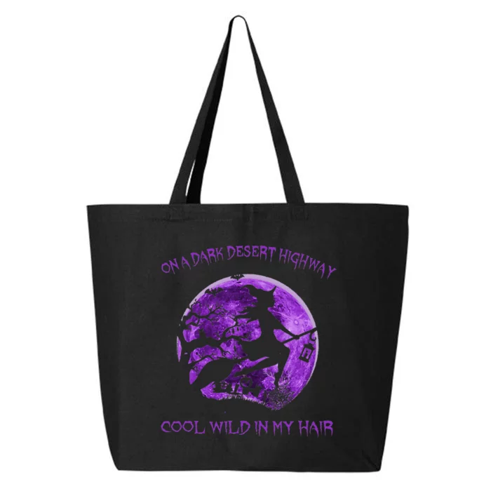 Witch Riding Brooms On A Dark Desert Highways Halloween 25L Jumbo Tote