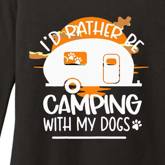 WoId Rather Be Camping With My Dogs Womens CVC Long Sleeve Shirt