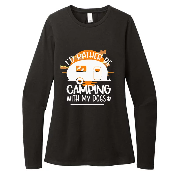 WoId Rather Be Camping With My Dogs Womens CVC Long Sleeve Shirt