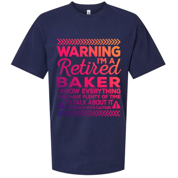 Warning Retired Baker Funny Baking Humor Pastry Chef Meaningful Gift Sueded Cloud Jersey T-Shirt