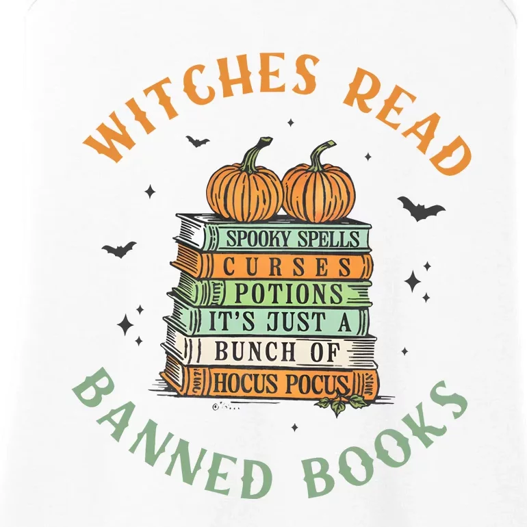 Witches Read Banned Books Halloween Ladies Essential Tank