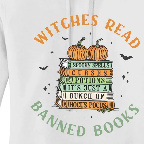 Witches Read Banned Books Halloween Women's Pullover Hoodie