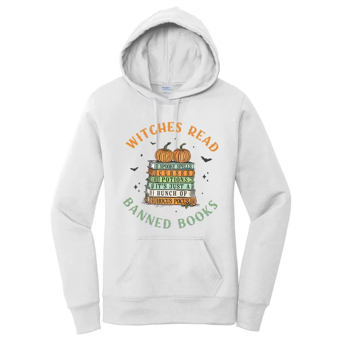 Witches Read Banned Books Halloween Women's Pullover Hoodie