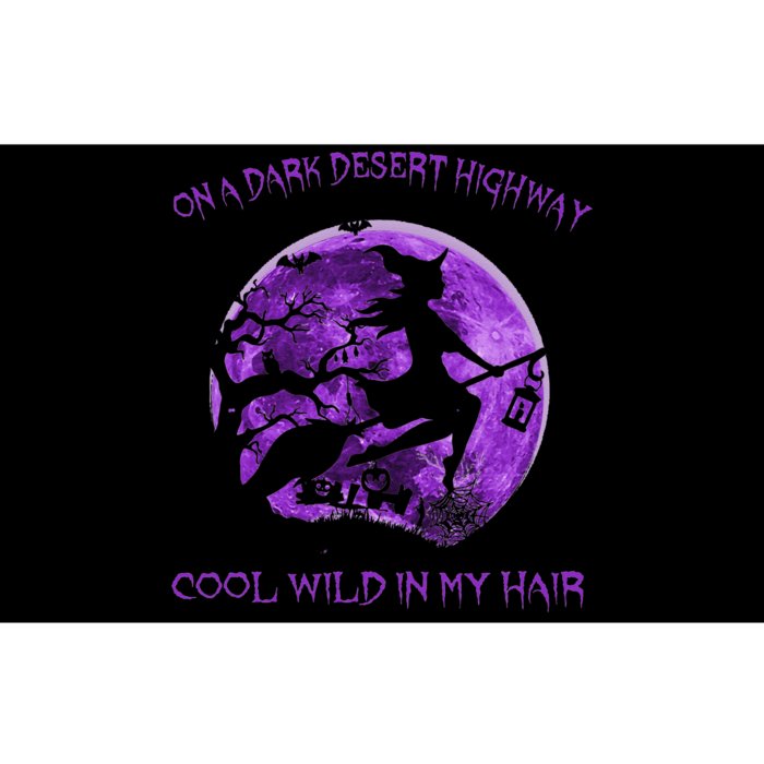 Witch Riding Brooms On A Dark Desert Highways Halloween Bumper Sticker