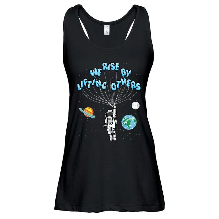 We Rise By Lifting Others Positive Motivational Quote Ladies Essential Flowy Tank