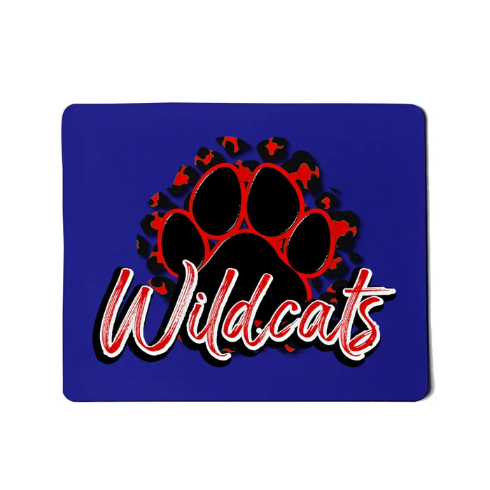 Wildcats Red Black Cheetah School Sports Fan Team Spirit Cool Gift Mousepad