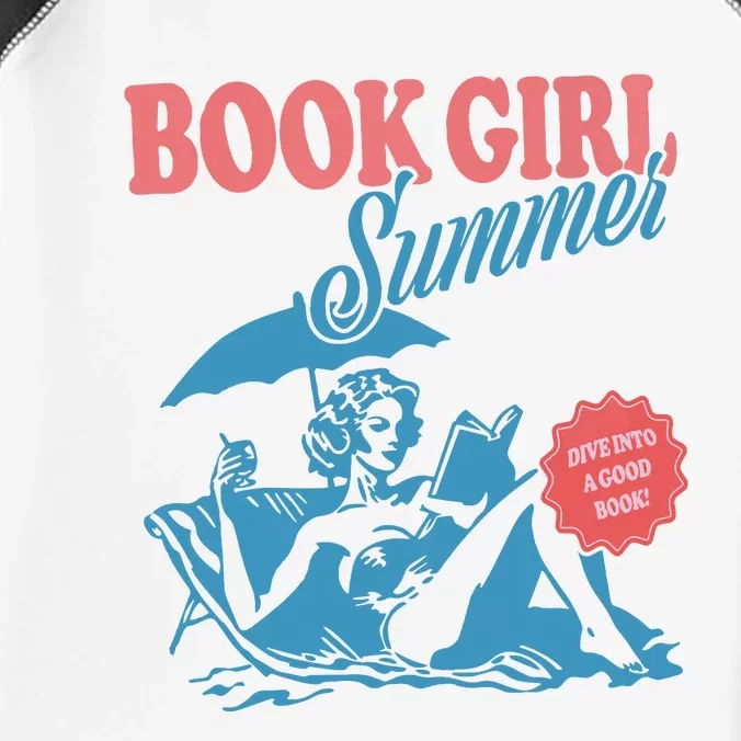 Women Retro Book Girl Summer Bookish Vacation Funny Reader Infant Baby Jersey Bodysuit