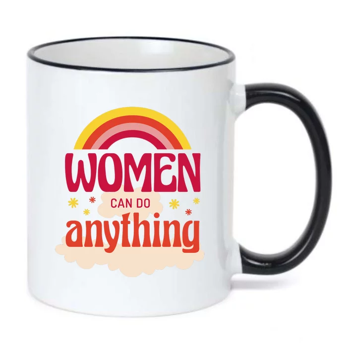 Women's Rights Can Do Anything Feminist Black Color Changing Mug