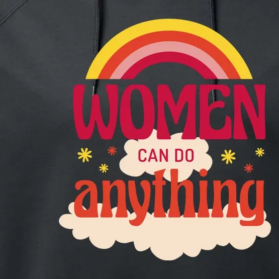 Women's Rights Can Do Anything Feminist Performance Fleece Hoodie