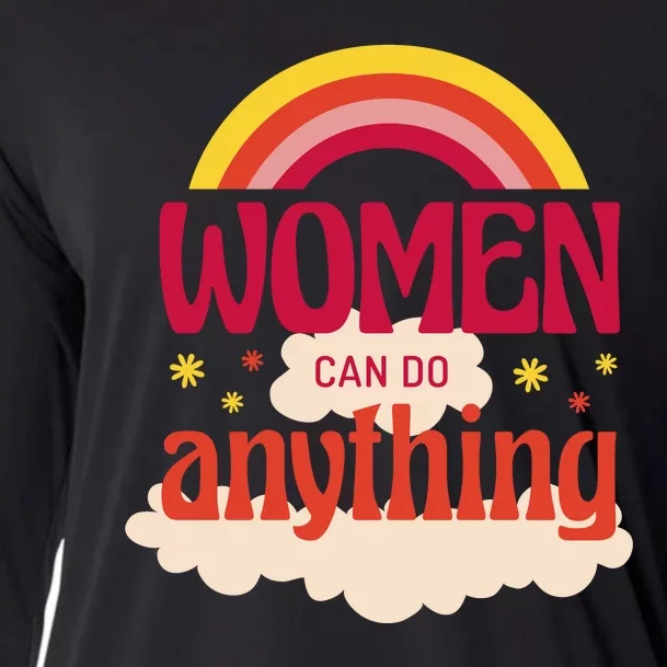 Women's Rights Can Do Anything Feminist Cooling Performance Long Sleeve Crew