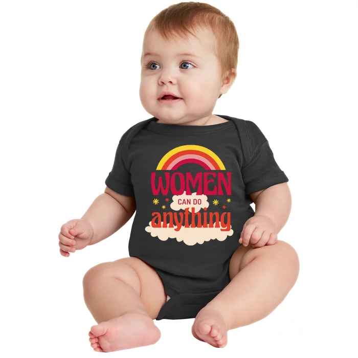 Women's Rights Can Do Anything Feminist Baby Bodysuit