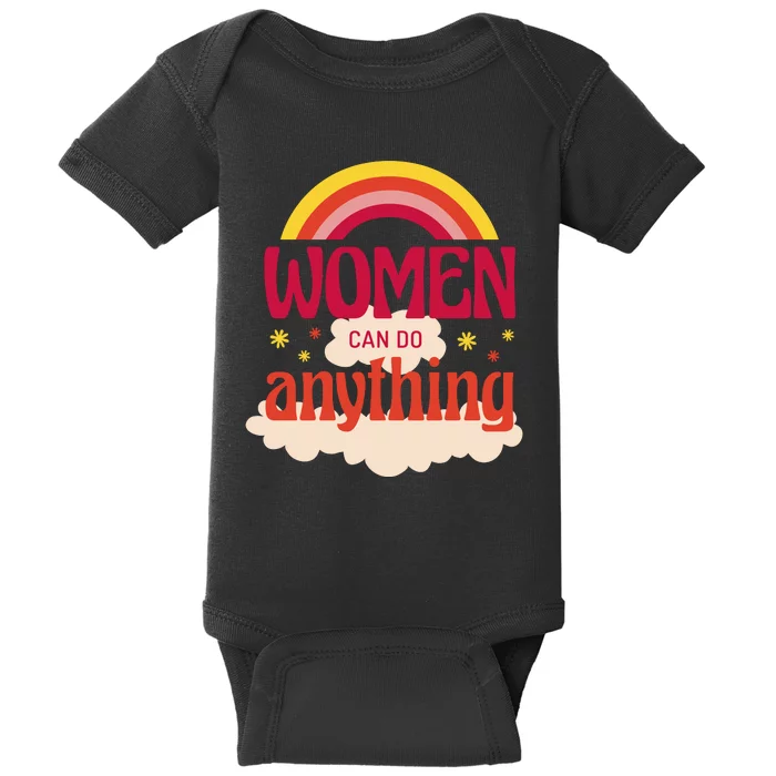 Women's Rights Can Do Anything Feminist Baby Bodysuit