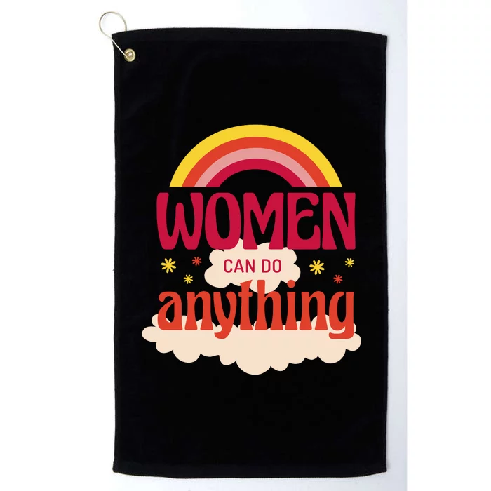 Women's Rights Can Do Anything Feminist Platinum Collection Golf Towel