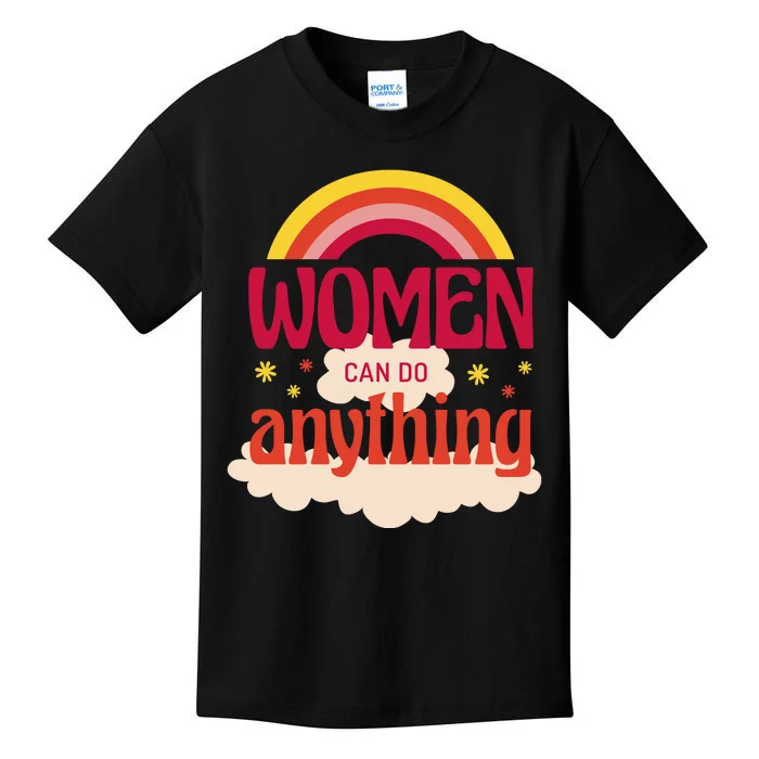 Women's Rights Can Do Anything Feminist Kids T-Shirt