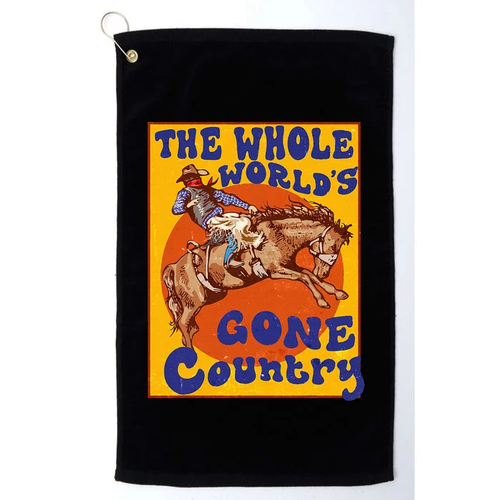 Western Rodeo Cowboy Horse Gone Country Platinum Collection Golf Towel