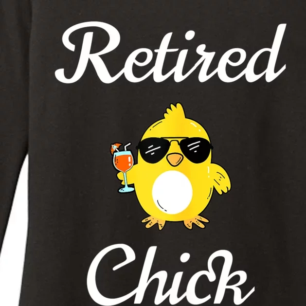 Womenss Retired Chick Funny Retirement Party Womens CVC Long Sleeve Shirt