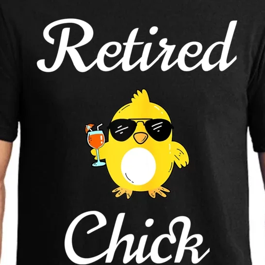 Womenss Retired Chick Funny Retirement Party Pajama Set