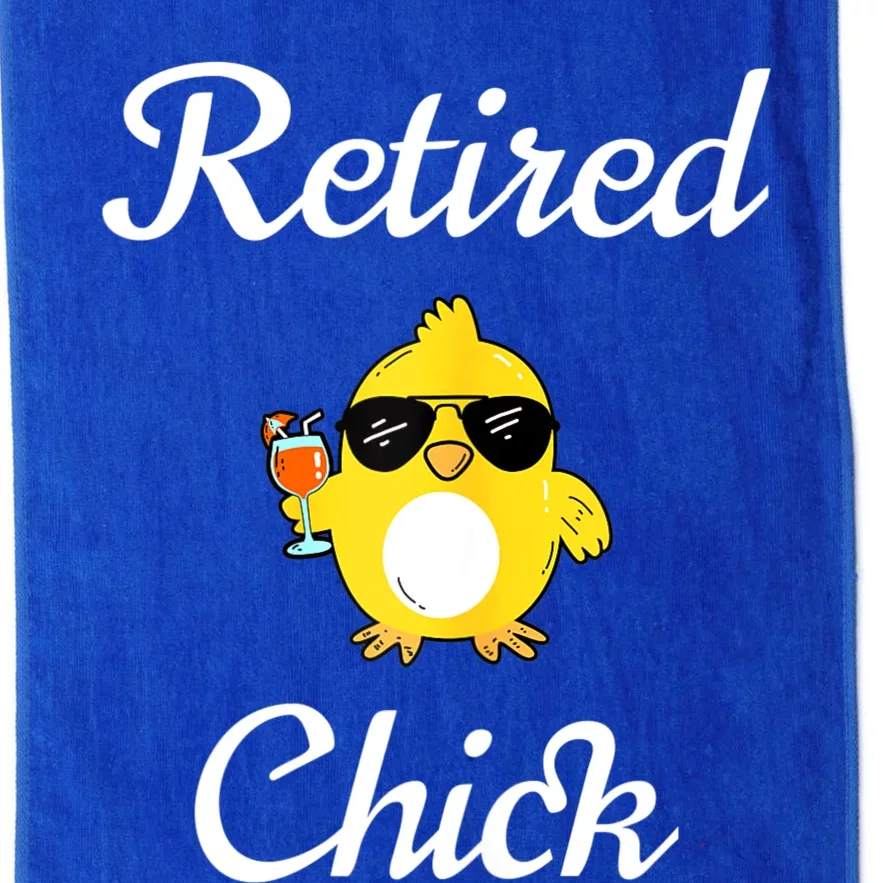 Womenss Retired Chick Funny Retirement Party Platinum Collection Golf Towel