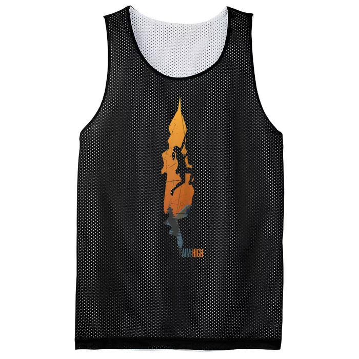 Womens Rock Climbing Aim High Bouldering Mountain Climber Mesh Reversible Basketball Jersey Tank