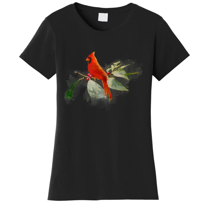 Wild Red Cardinal Bird Women's T-Shirt