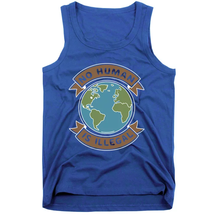 World Refugee Day No Hu Is Illegal Funny Gift Tank Top