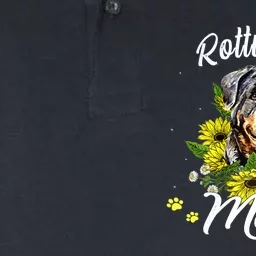 Wo Rottie Dog Mom Mother's Day Sunflower Rottweiler Mom Softstyle Adult Sport Polo