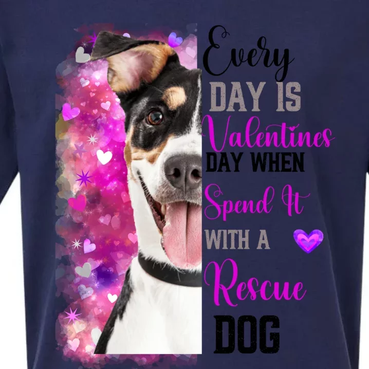 Wo Rescue Dog Dog Valentines Day Mom Dogs Funny Gift Sueded Cloud Jersey T-Shirt