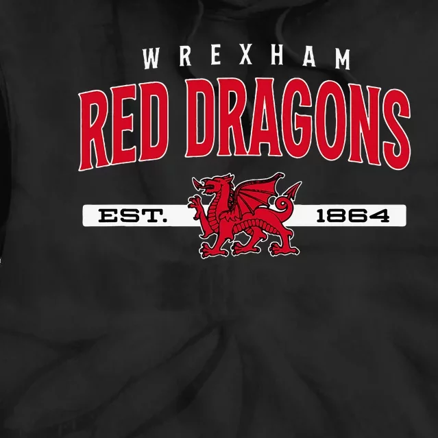 W.R.E.X.H.A.M. Red Dragons Est. 1864 Tie Dye Hoodie