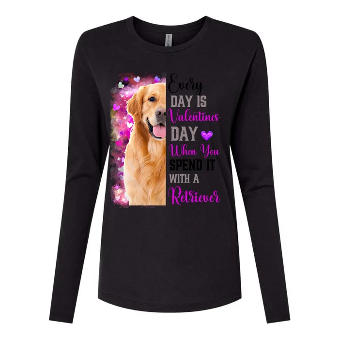 Wo Retriever Dog Valentines Day Mom Dogs Funny Gift Womens Cotton Relaxed Long Sleeve T-Shirt