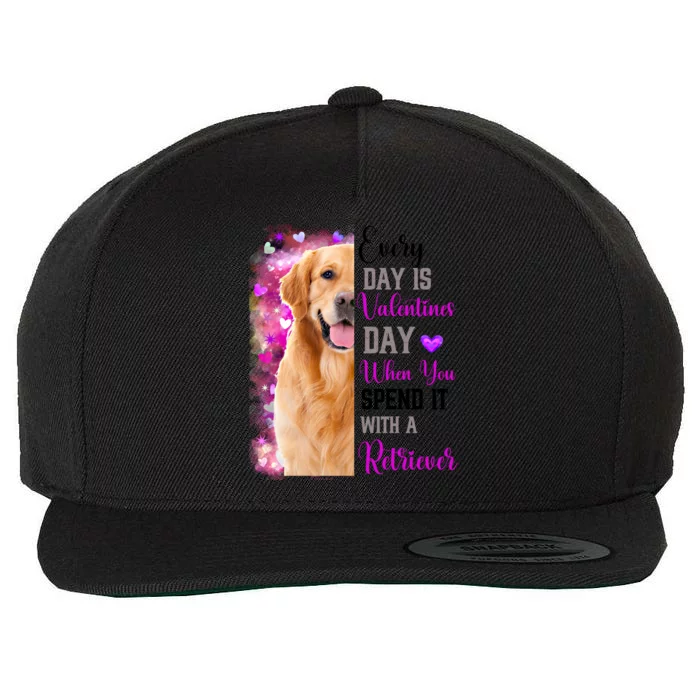 Wo Retriever Dog Valentines Day Mom Dogs Funny Gift Wool Snapback Cap